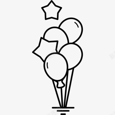 气球生日气球气球卡通图标