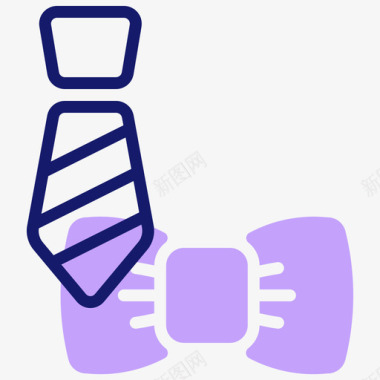 实用领带领带衣服183直线颜色图标