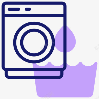 洗衣机衣服183原色图标