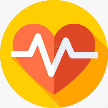 生命的心跳心跳医疗服务12平坦图标