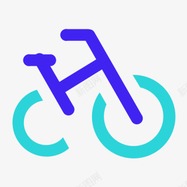 手绘的自行车图标