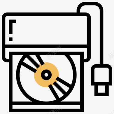 样机CDCd阅读器多媒体通信4黄影图标