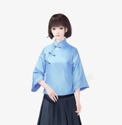 女学生学生服素材