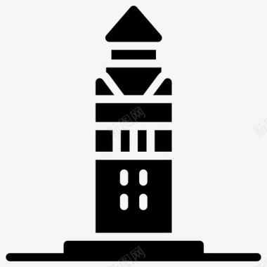 大学标志伯克利钟楼伯克利地标钟楼图标