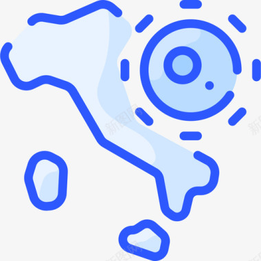 蓝色图标地图冠状病毒112蓝色图标