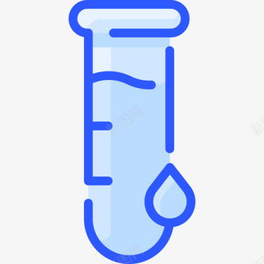 传播病毒试管病毒传播80蓝色图标