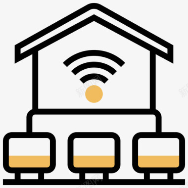 局域网网卡局域网网络技术30黄影图标