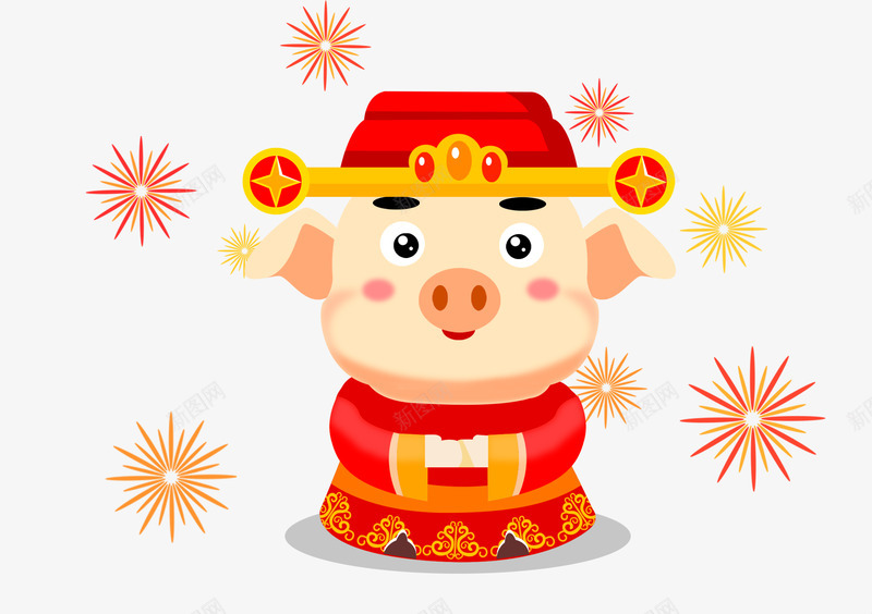 新年喜庆插画财神png免抠素材_88icon https://88icon.com 新年 喜庆 插画 财神