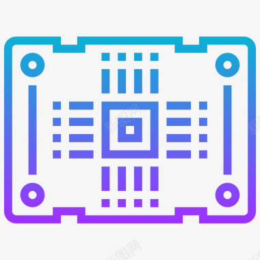 PCB板Pcb板电子元件7渐变图标