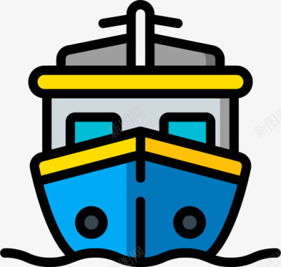 游艇奢华生活4线性颜色图标
