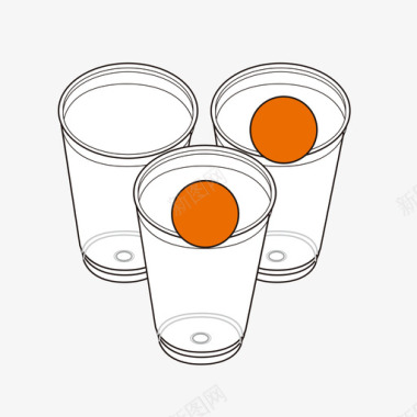 杯子3个杯子2个球图标