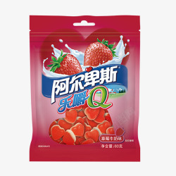 阿尔卑斯乐嚼Q草莓味素材