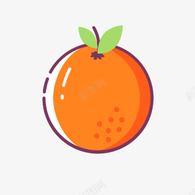 免抠素材橙子图标