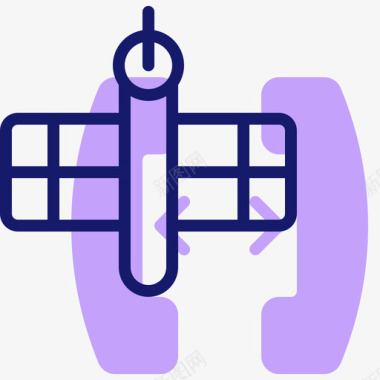 彩页电信卫星电信6线性彩色图标