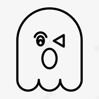 幽灵鬼魂嘘声表情符号图标
