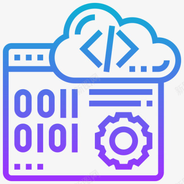 二进制编码编码数据分析29梯度图标