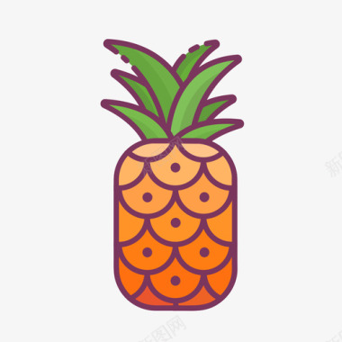 菠萝特写菠萝图标