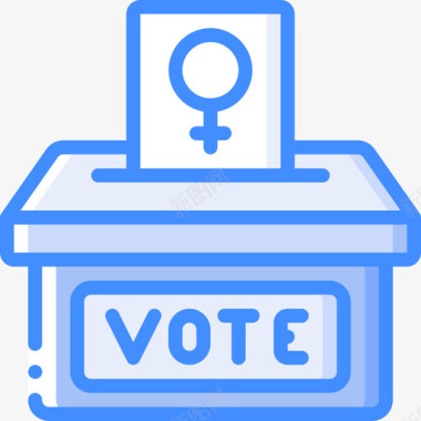 妇女节投票妇女节54蓝色图标