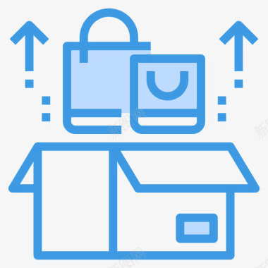 蓝色图标购物购物和电子商务35蓝色图标