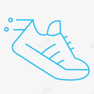 运动小人图标矢量素材健身运动鞋跑步鞋图标