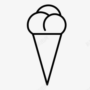 冰淇淋筒冰淇淋口味冰淇淋圣代图标