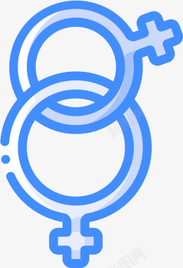 象征象征妇女节54蓝色图标