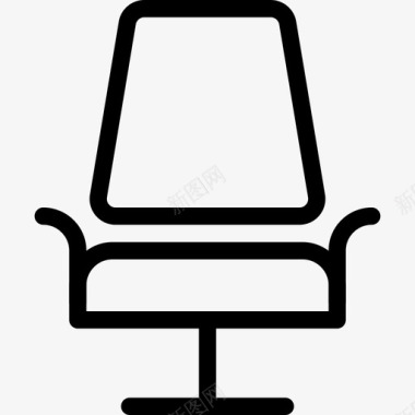 椅子办公用品直线型图标