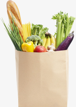 纸袋食品杂货蔬菜购物袋水果图素材