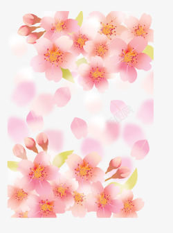 水彩樱花唯美手绘浪漫粉色花朵婚礼影楼婚纱透明PS素材