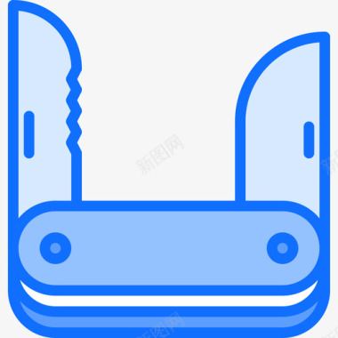 纯净蓝色瑞士军刀户外21蓝色图标