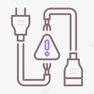 断裂木棍电缆断裂电工13线颜色图标