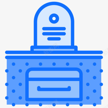 纯净蓝色坟墓葬礼53蓝色图标
