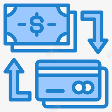 纯净蓝色货币兑换电子商务155蓝色图标