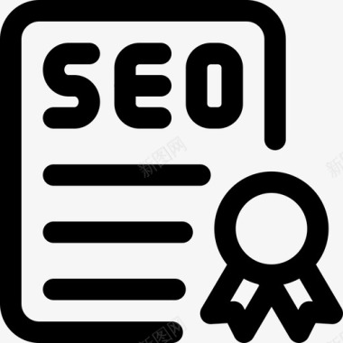 网络应用证书网络应用SEO4线性图标