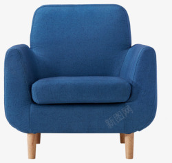 沙发面料斯品北欧宜家绦棉面料深蓝色布艺沙发高清图片