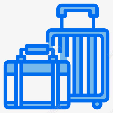 纯净蓝色行李217号酒店蓝色图标