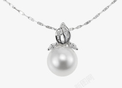 珍珠Pandent珠宝首饰黄金项链附件时尚优雅礼物素材