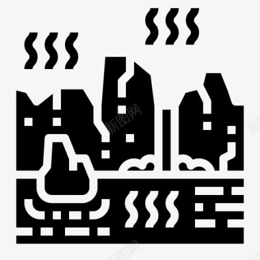 温泉温泉自然泳池图标