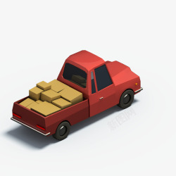 C4D卡通小汽车3D立体模型素材