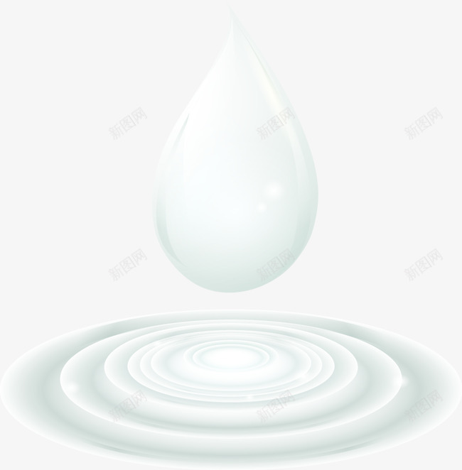 牛奶水滴png免抠素材_88icon https://88icon.com 牛奶 水滴