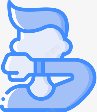 纯净蓝色打喷嚏病毒爆发3蓝色图标