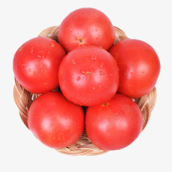 西红柿新鲜沙瓤自然熟水果番茄现摘山东农家生吃洋柿子素材