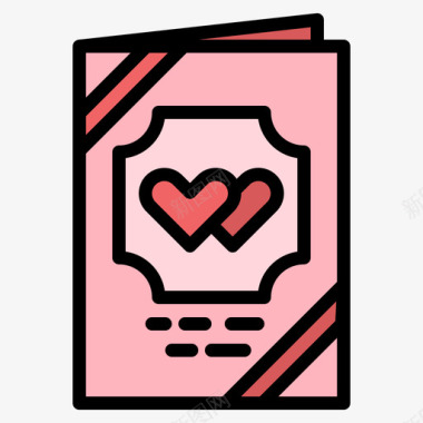 结婚卡爱情时刻4线性颜色图标