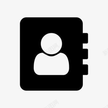 纯净蓝色填写联系人图标蓝色图标