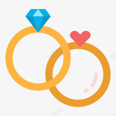 结婚素材结婚戒指爱情时刻2平装图标