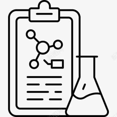 科学报告分析实验室图标