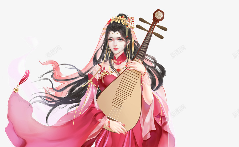 琵琶女png免抠素材_88icon https://88icon.com 琵琶