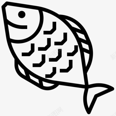 鱼类夏季158直线型图标