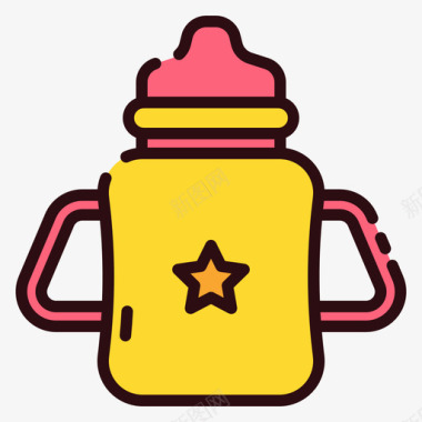 奶瓶婴儿奶瓶婴儿157线性颜色图标