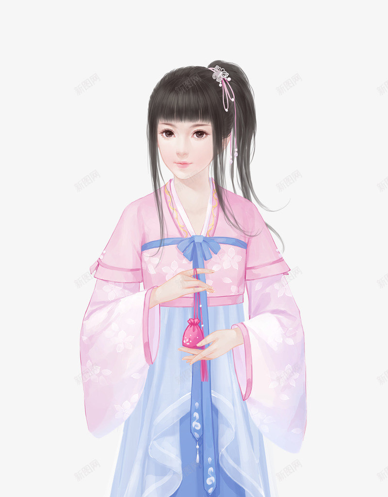 粉衣少女l2png免抠素材_88icon https://88icon.com 粉衣 少女